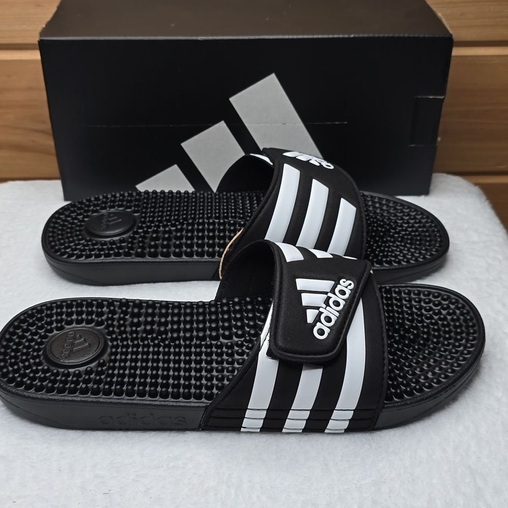 NIB Men's Adidas Adissage Sport Slides Sz M9 / W10 - Picture 3 of 8